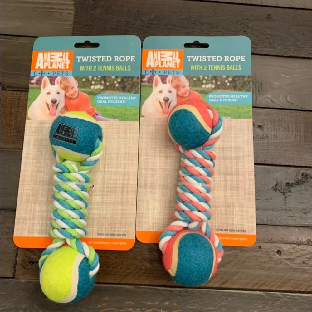 2 New Animal Planet Rope Dog Toys